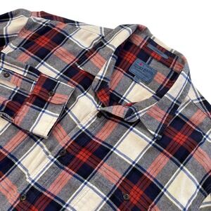 Lucky Brand Mens XXL Plaid Flannel Button Down Long Sleeve Shirt, Lucky 125